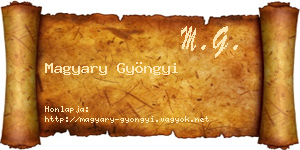 Magyary Gyöngyi névjegykártya