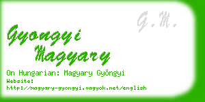 gyongyi magyary business card