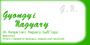 gyongyi magyary business card